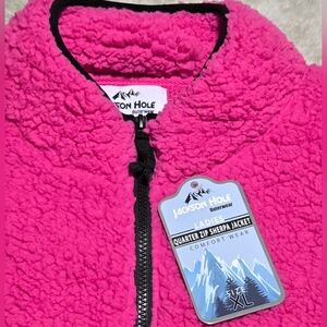 NWT Jackson Hole 1/4 Zip Sherpa Jacket Women's Sz XL Camp Cottagecore Gorpcore